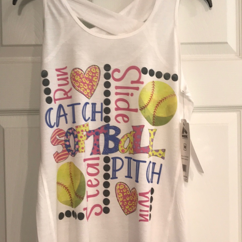 Softball cross cross tank